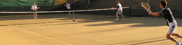 playing tennis